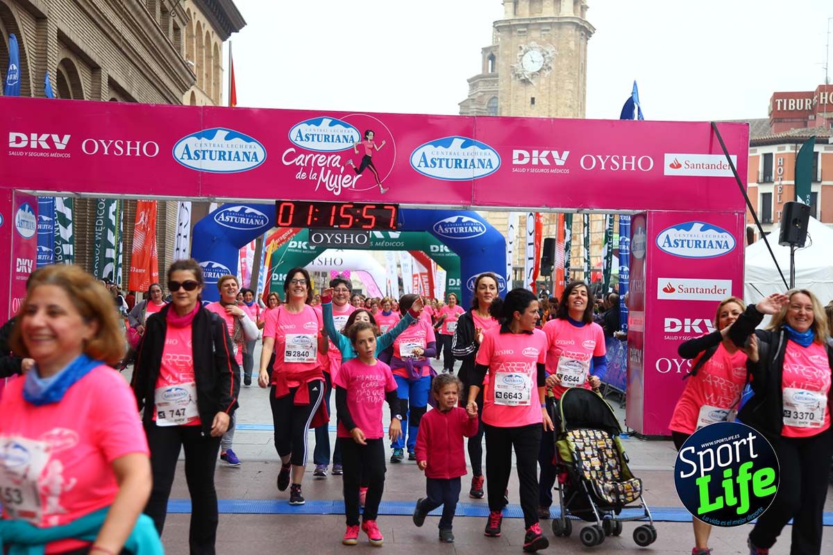 Carrera de la Mujer Zaragoza meta desde 1h11 a1h57