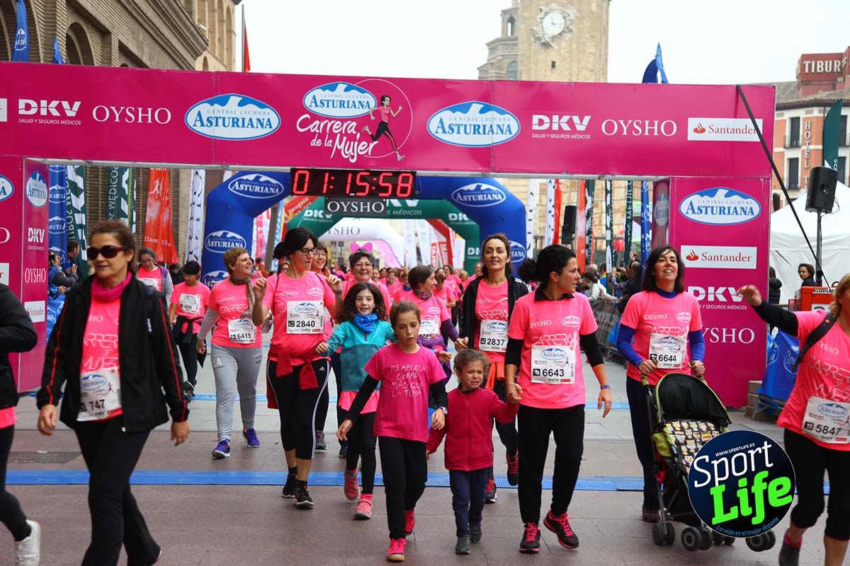 Carrera de la Mujer Zaragoza meta desde 1h11 a1h57