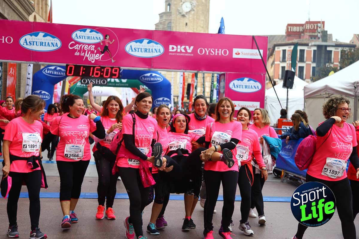 Carrera de la Mujer Zaragoza meta desde 1h11 a1h57