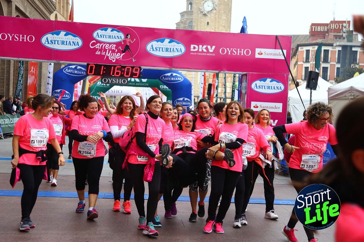 Carrera de la Mujer Zaragoza meta desde 1h11 a1h57