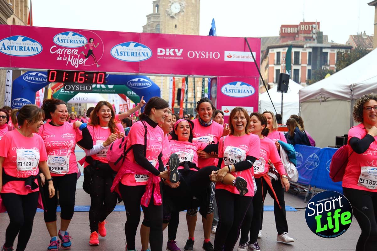 Carrera de la Mujer Zaragoza meta desde 1h11 a1h57