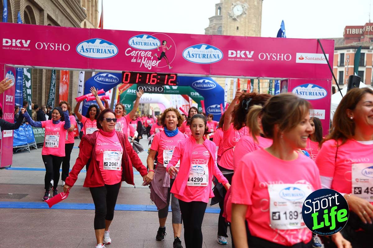 Carrera de la Mujer Zaragoza meta desde 1h11 a1h57