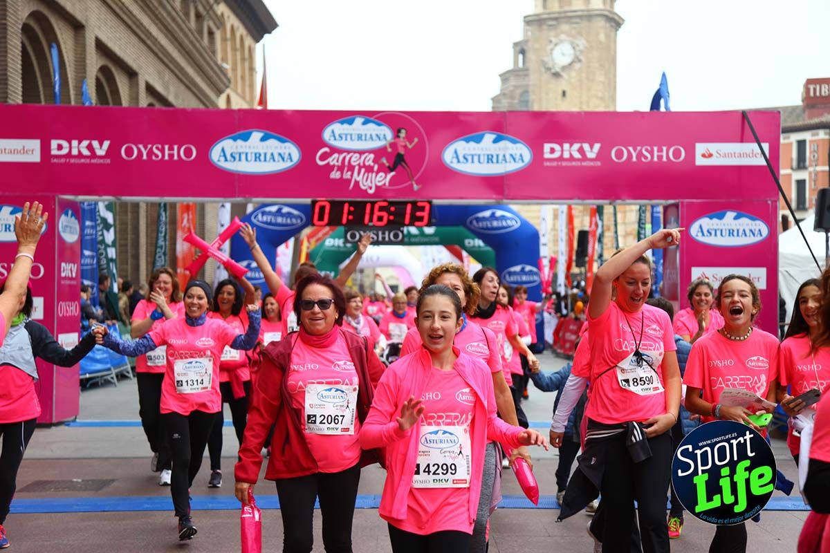 Carrera de la Mujer Zaragoza meta desde 1h11 a1h57