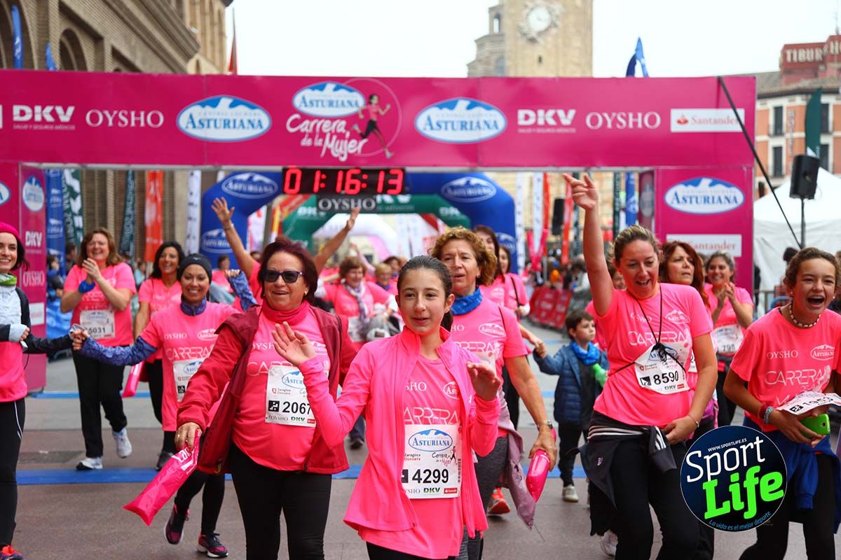 Carrera de la Mujer Zaragoza meta desde 1h11 a1h57
