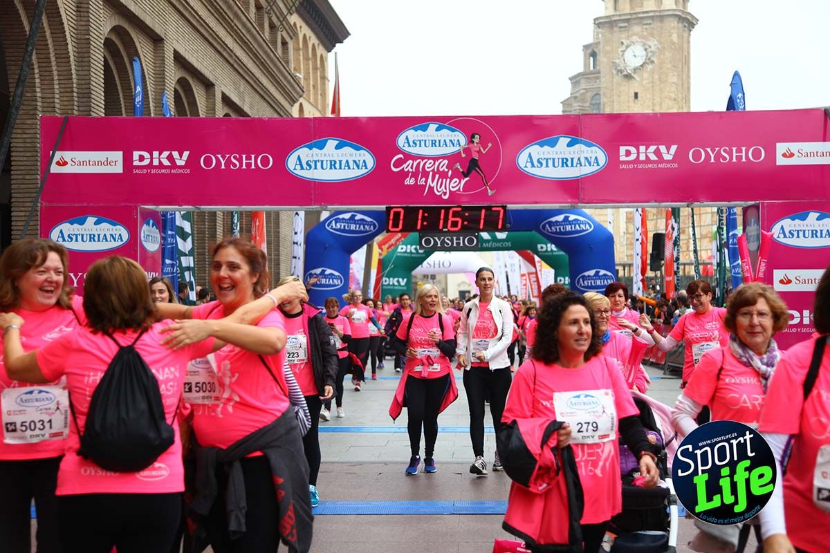Carrera de la Mujer Zaragoza meta desde 1h11 a1h57