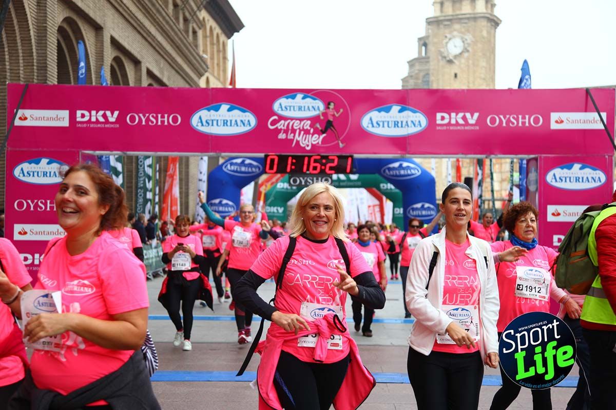 Carrera de la Mujer Zaragoza meta desde 1h11 a1h57