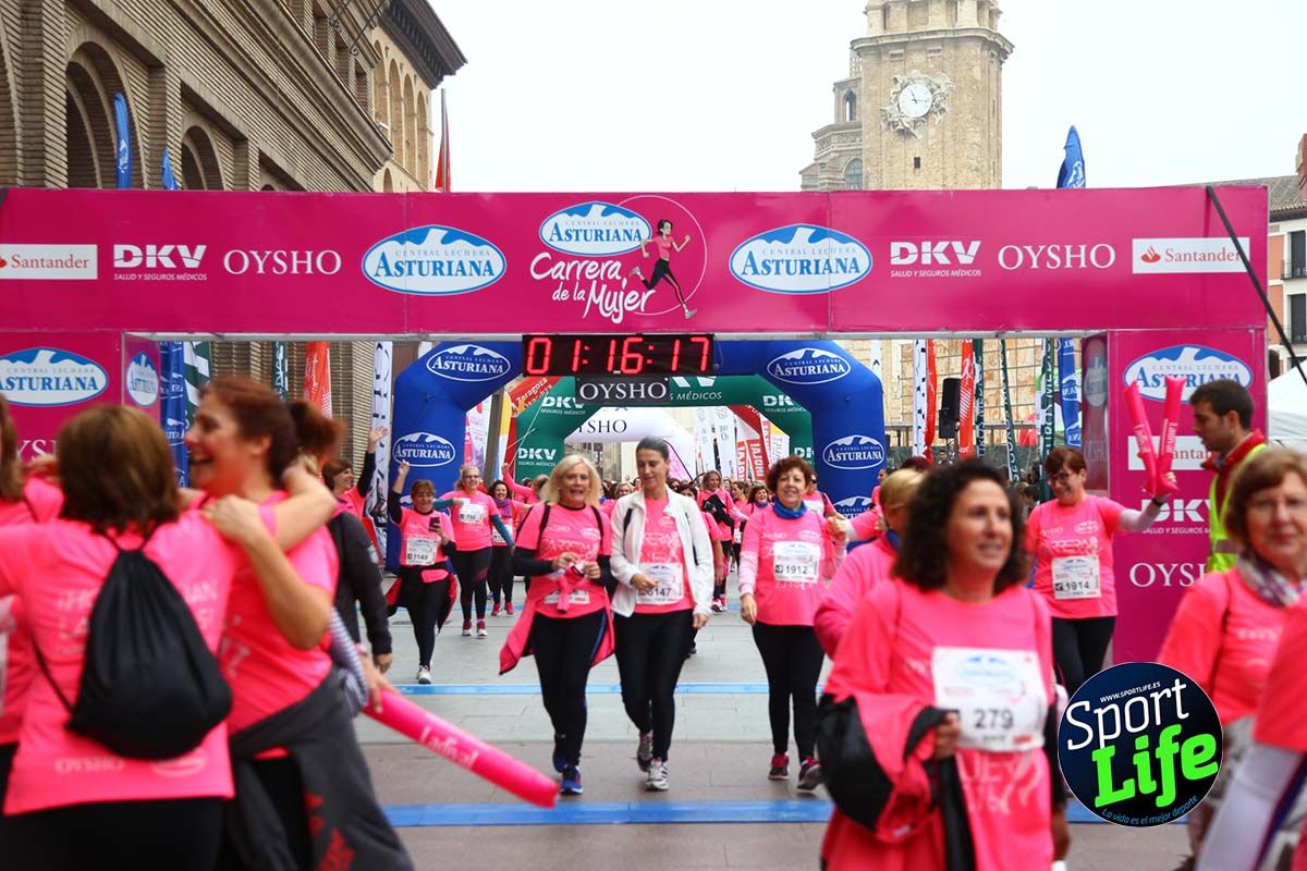 Carrera de la Mujer Zaragoza meta desde 1h11 a1h57