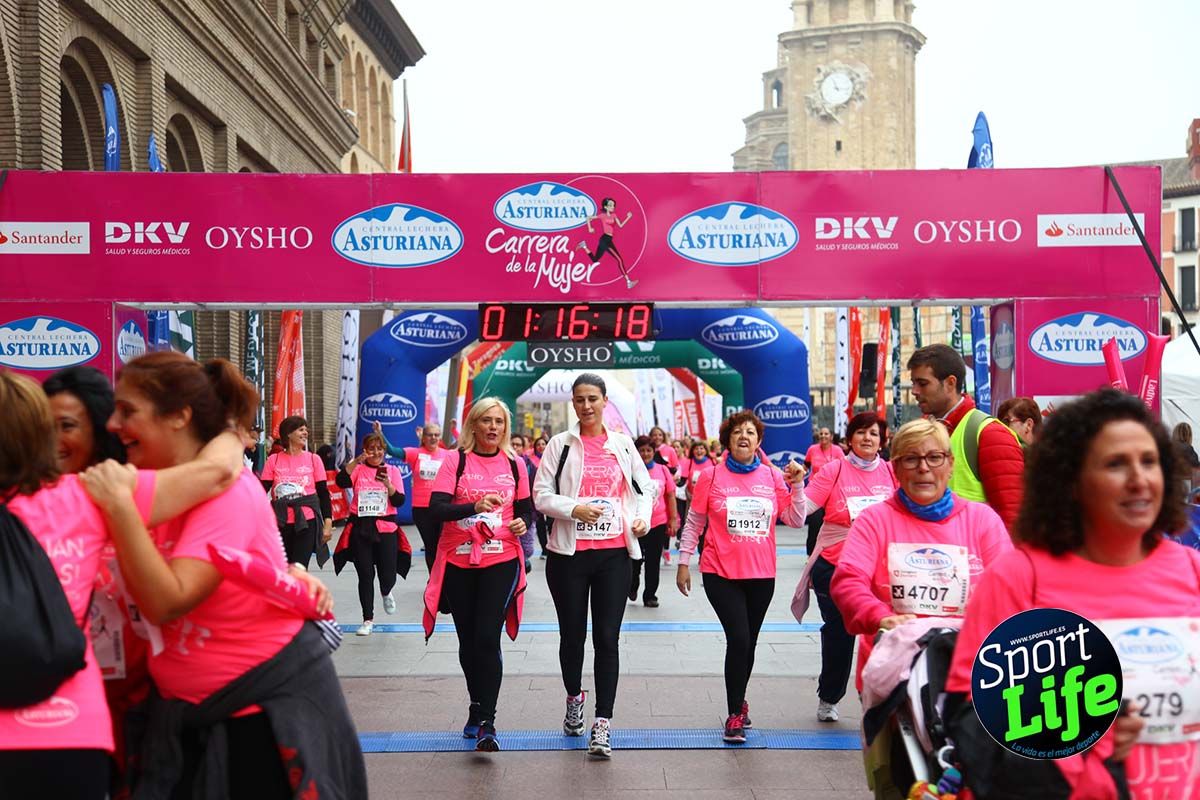 Carrera de la Mujer Zaragoza meta desde 1h11 a1h57