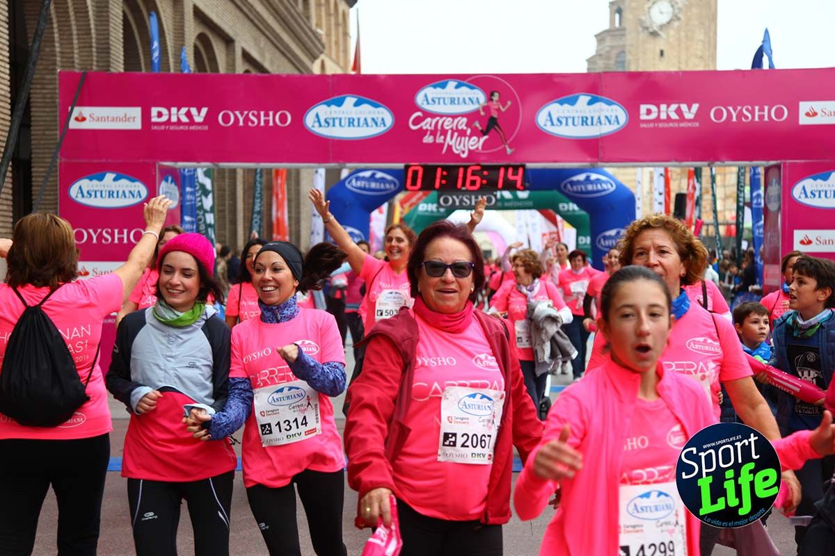 Carrera de la Mujer Zaragoza meta desde 1h11 a1h57