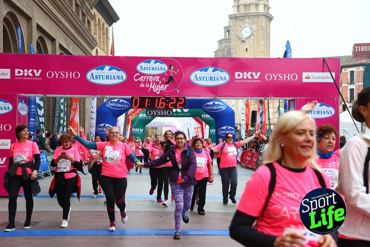 Carrera de la Mujer Zaragoza meta desde 1h11 a1h57