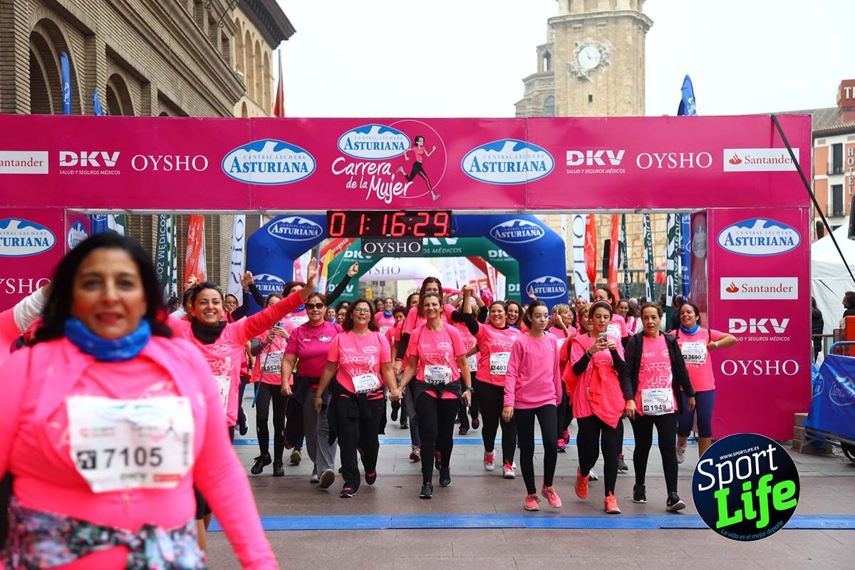 Carrera de la Mujer Zaragoza meta desde 1h11 a1h57