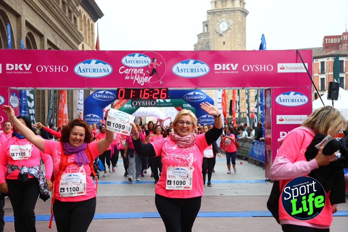 Carrera de la Mujer Zaragoza meta desde 1h11 a1h57