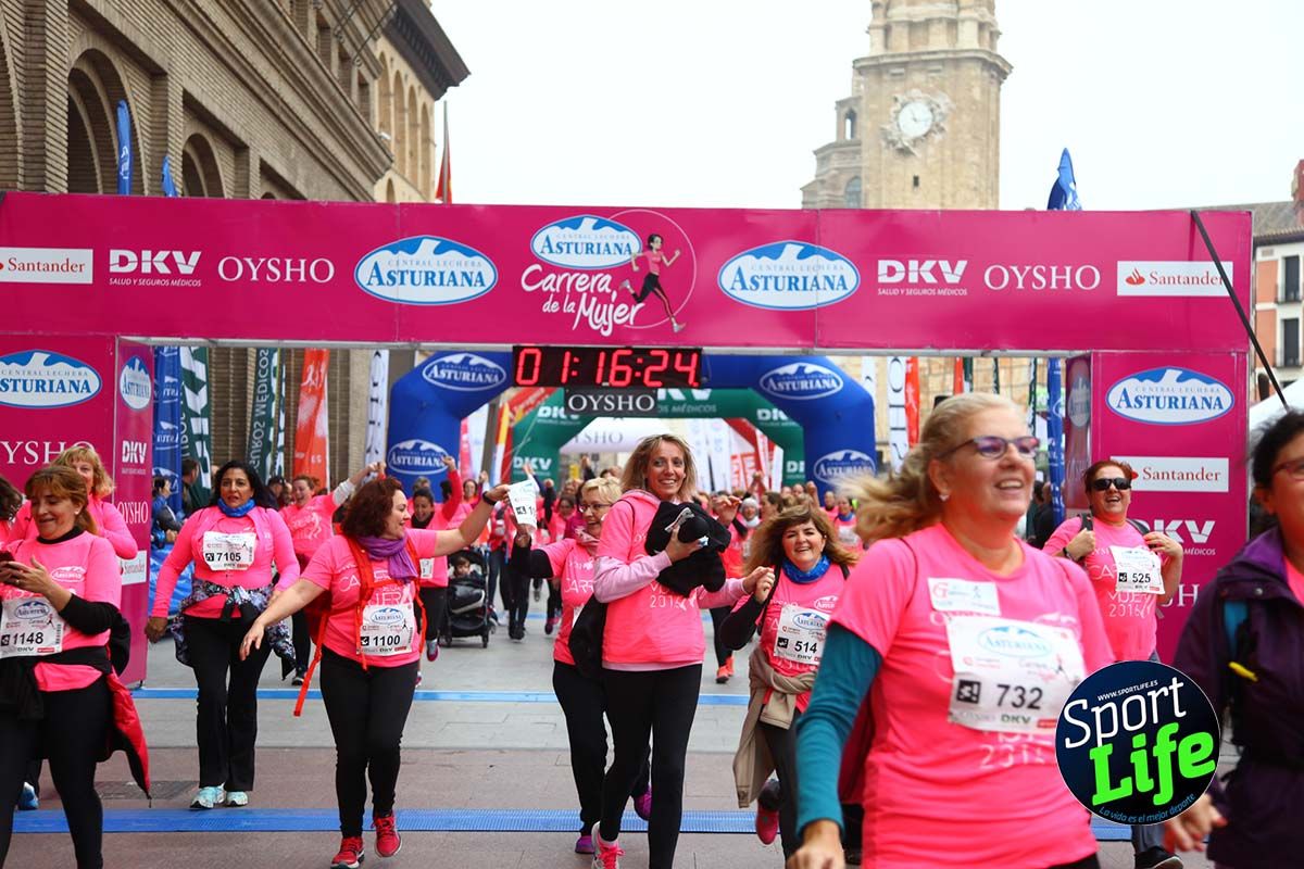 Carrera de la Mujer Zaragoza meta desde 1h11 a1h57