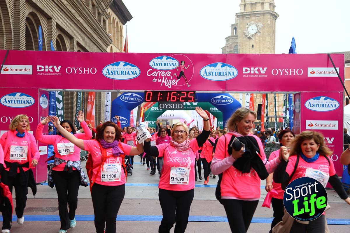 Carrera de la Mujer Zaragoza meta desde 1h11 a1h57