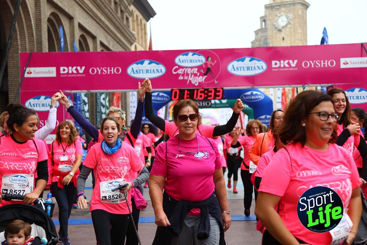 Carrera de la Mujer Zaragoza meta desde 1h11 a1h57