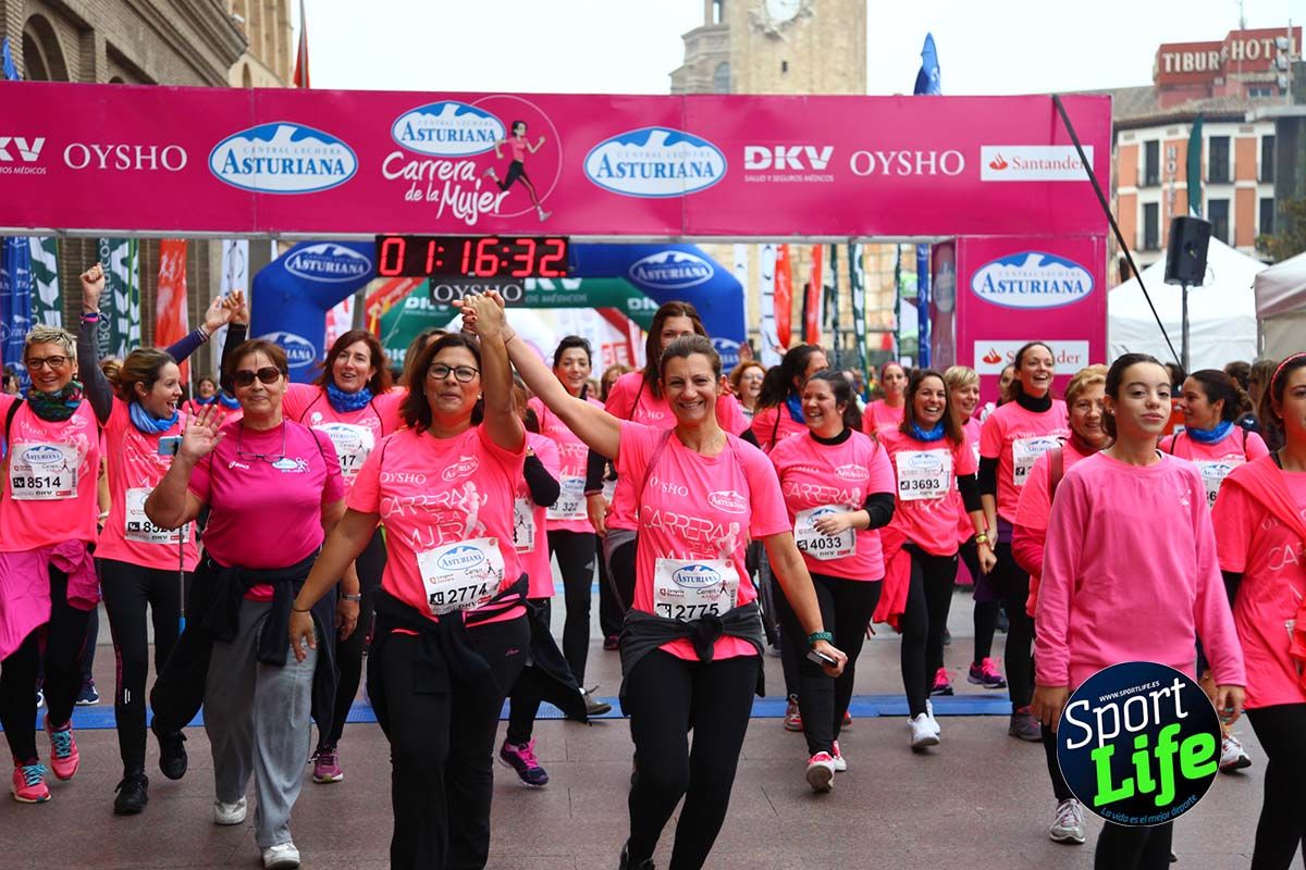 Carrera de la Mujer Zaragoza meta desde 1h11 a1h57