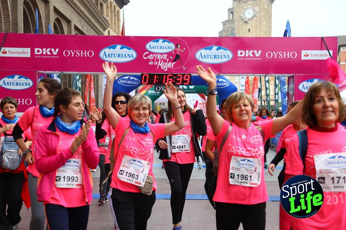 Carrera de la Mujer Zaragoza meta desde 1h11 a1h57