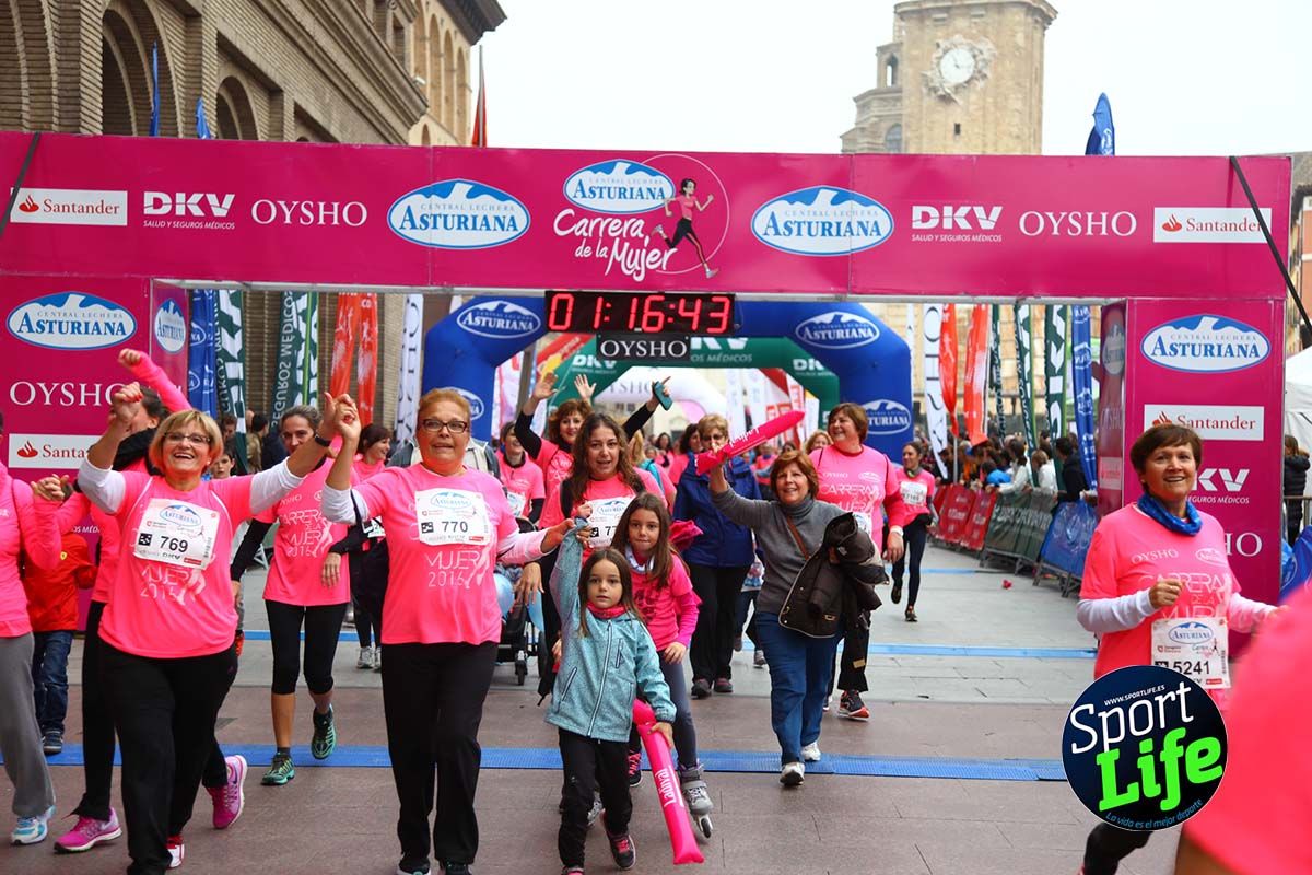 Carrera de la Mujer Zaragoza meta desde 1h11 a1h57