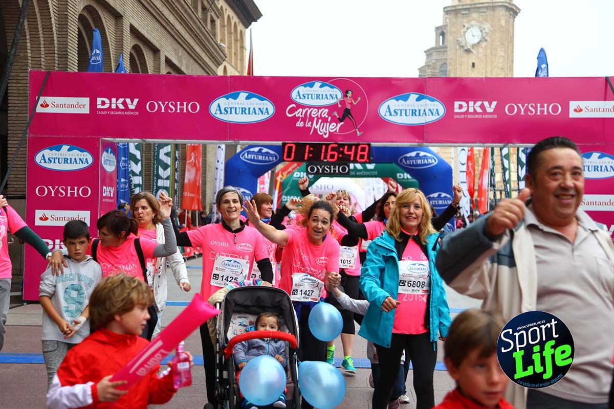 Carrera de la Mujer Zaragoza meta desde 1h11 a1h57