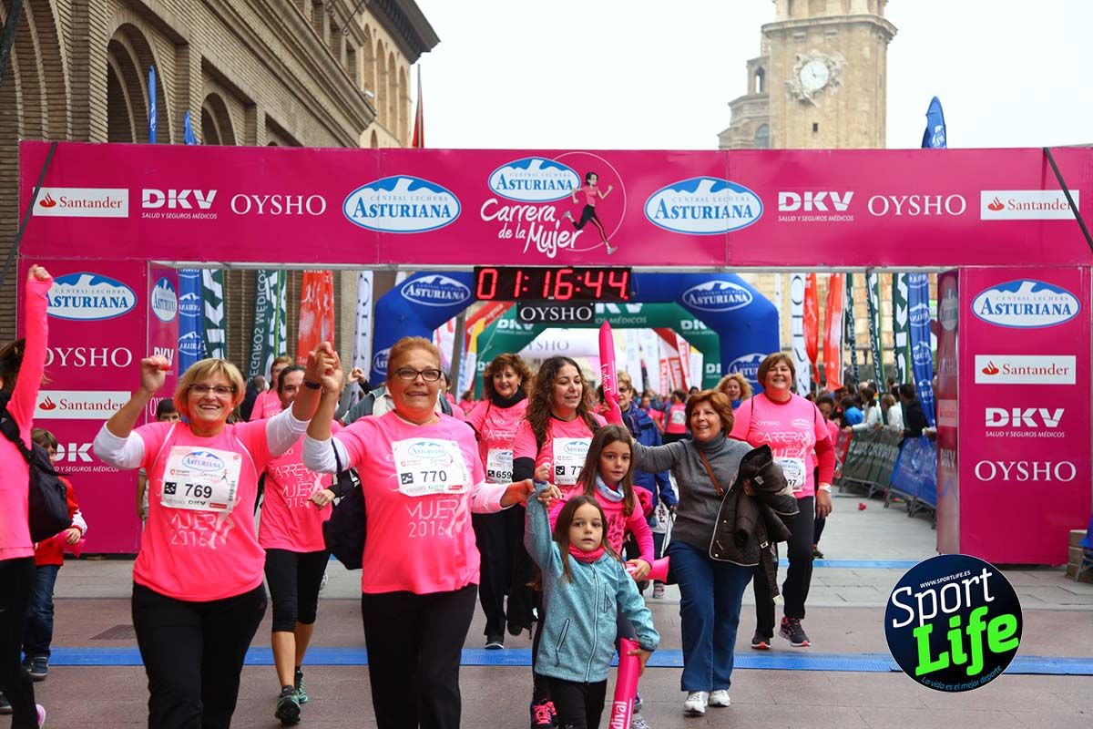 Carrera de la Mujer Zaragoza meta desde 1h11 a1h57