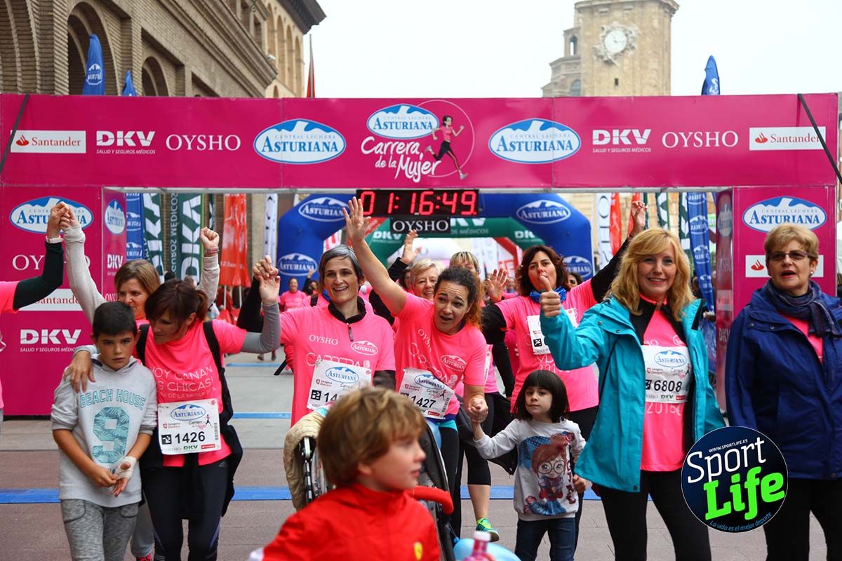 Carrera de la Mujer Zaragoza meta desde 1h11 a1h57