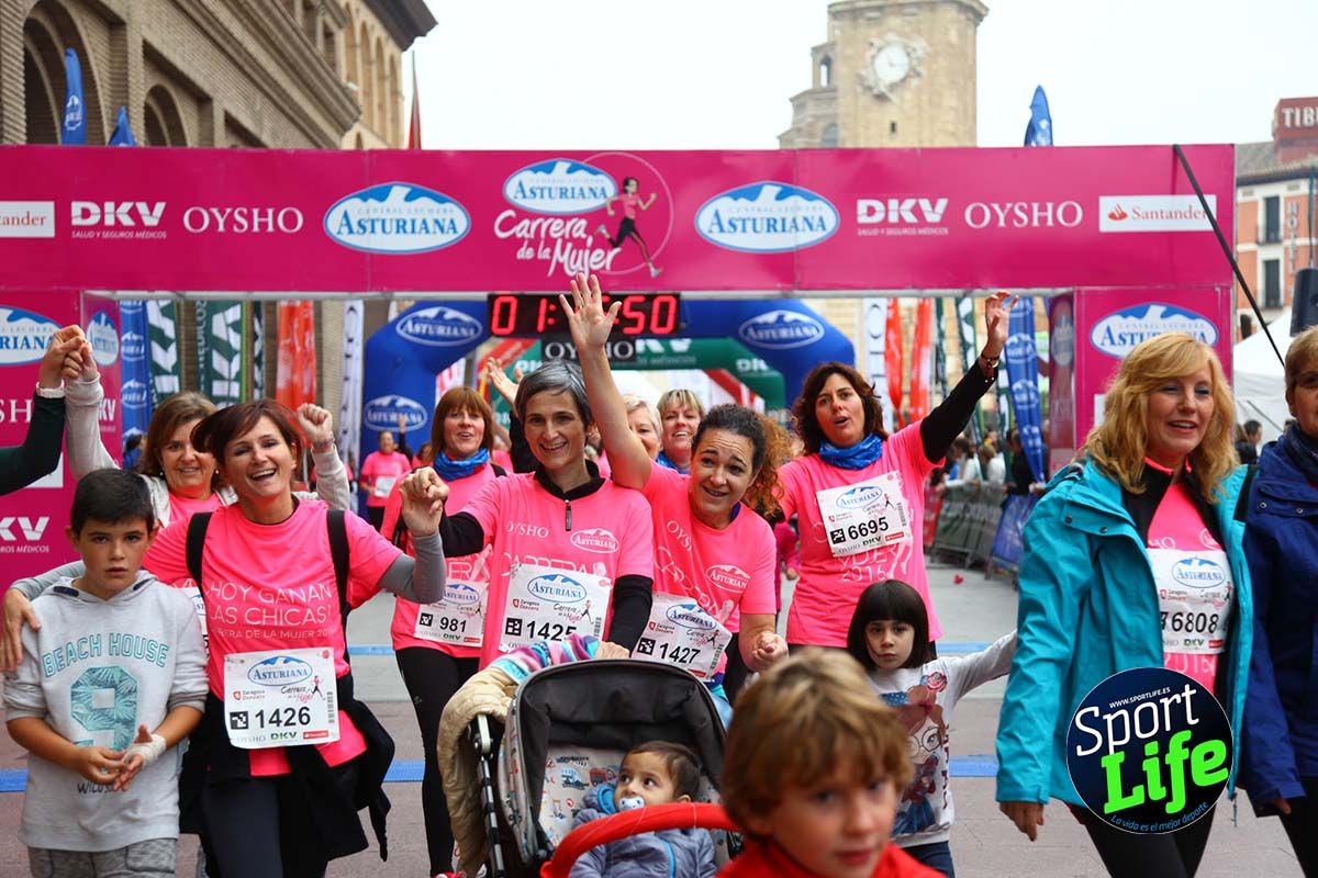 Carrera de la Mujer Zaragoza meta desde 1h11 a1h57