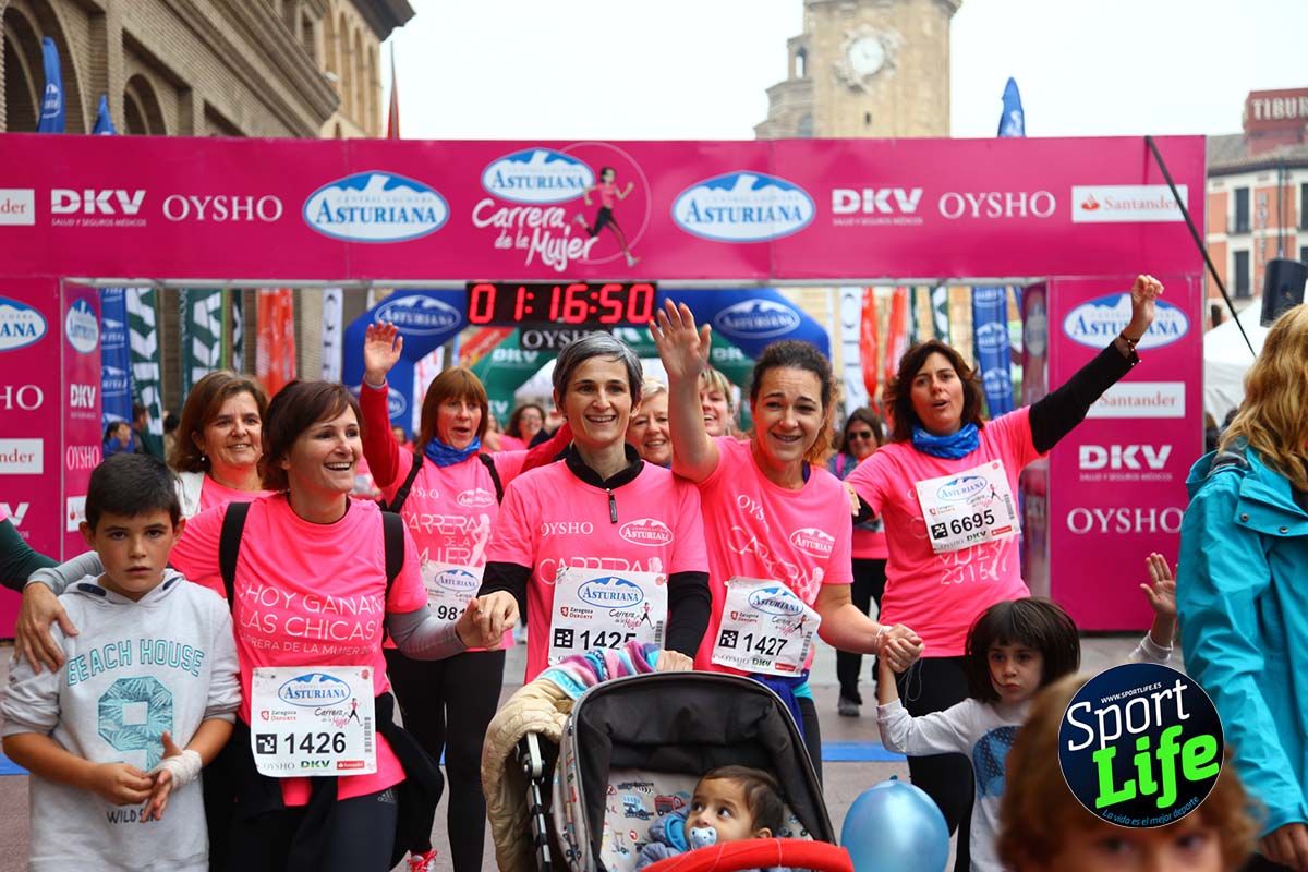 Carrera de la Mujer Zaragoza meta desde 1h11 a1h57