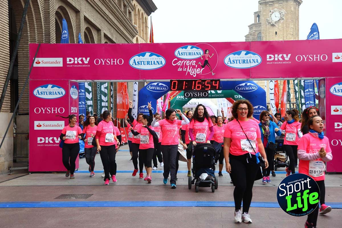 Carrera de la Mujer Zaragoza meta desde 1h11 a1h57