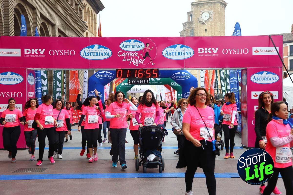 Carrera de la Mujer Zaragoza meta desde 1h11 a1h57