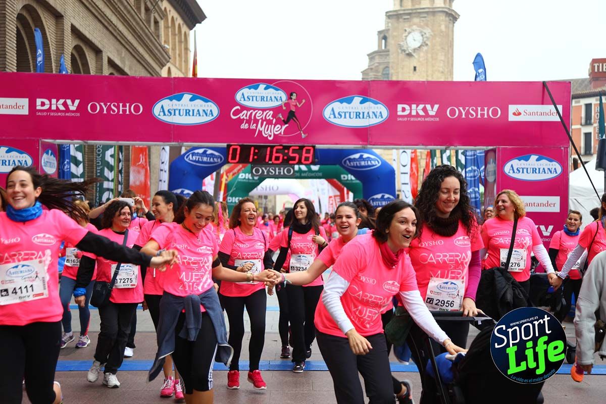 Carrera de la Mujer Zaragoza meta desde 1h11 a1h57