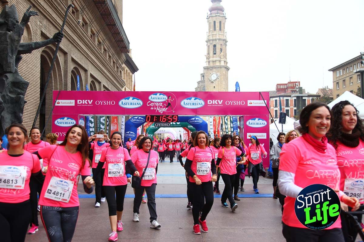 Carrera de la Mujer Zaragoza meta desde 1h11 a1h57