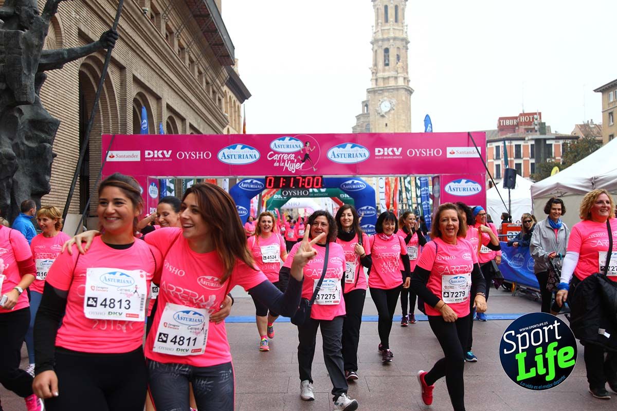 Carrera de la Mujer Zaragoza meta desde 1h11 a1h57
