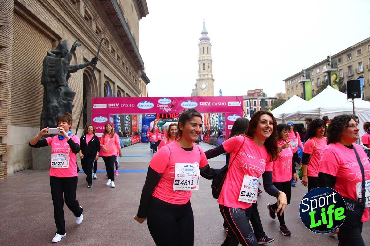 Carrera de la Mujer Zaragoza meta desde 1h11 a1h57
