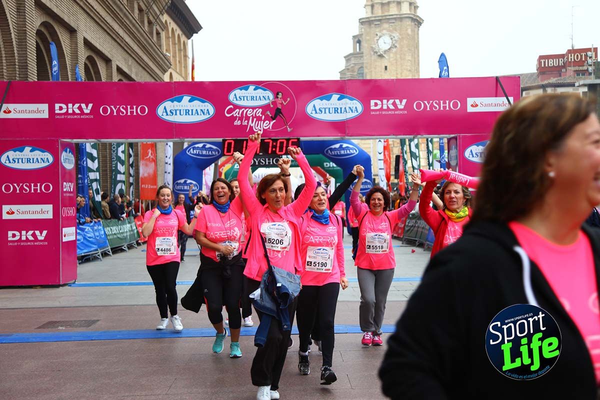Carrera de la Mujer Zaragoza meta desde 1h11 a1h57