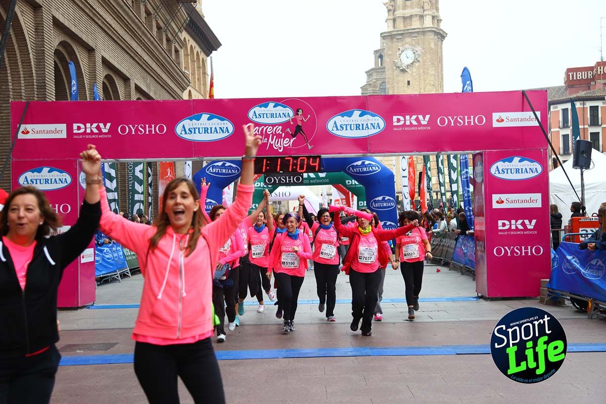 Carrera de la Mujer Zaragoza meta desde 1h11 a1h57