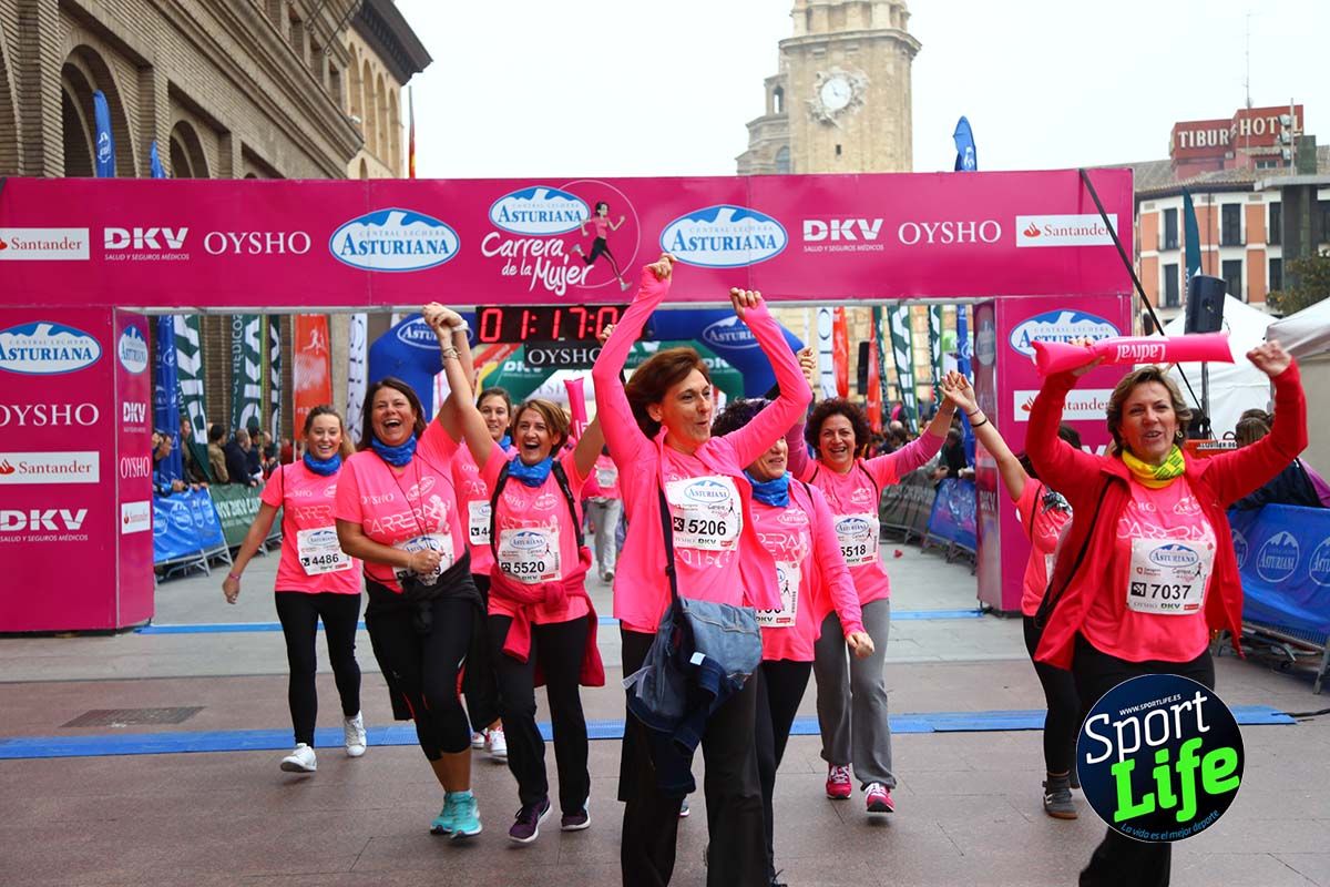 Carrera de la Mujer Zaragoza meta desde 1h11 a1h57