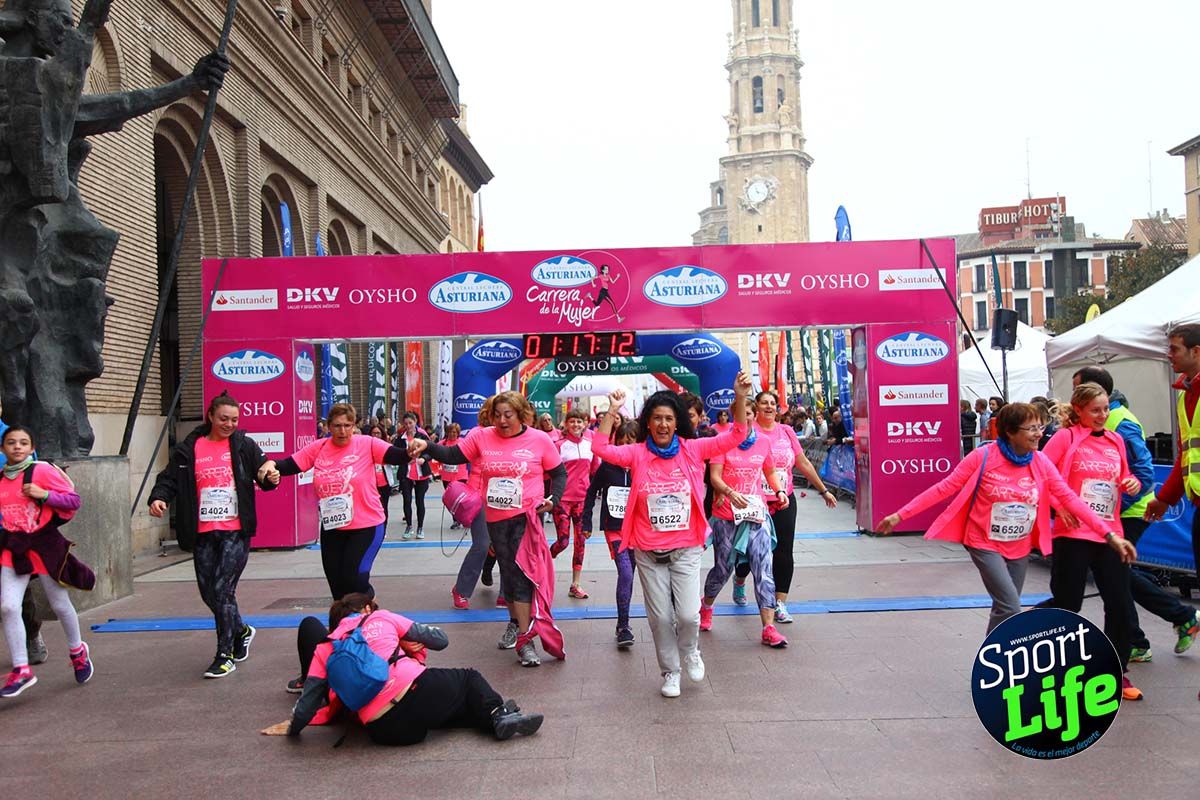 Carrera de la Mujer Zaragoza meta desde 1h11 a1h57