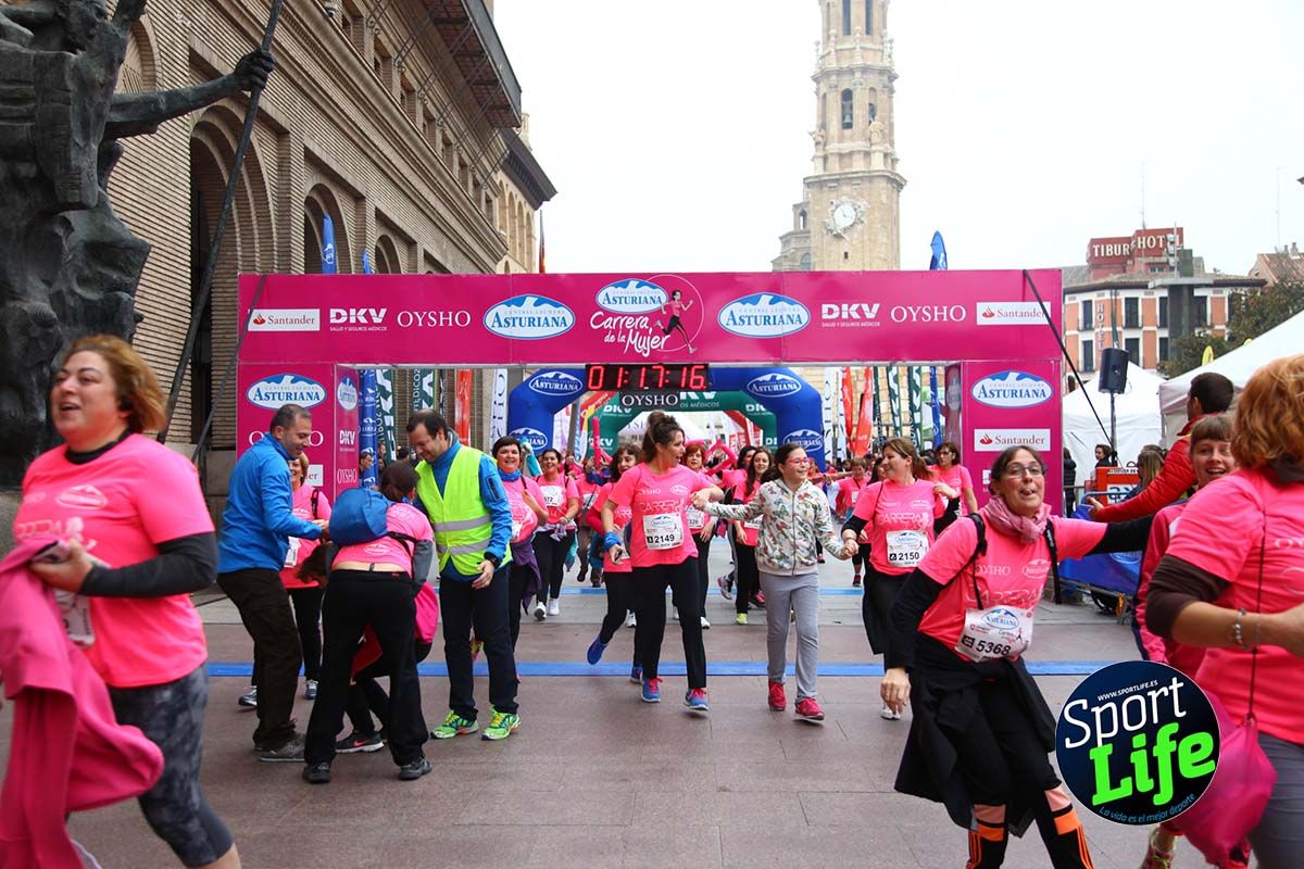 Carrera de la Mujer Zaragoza meta desde 1h11 a1h57