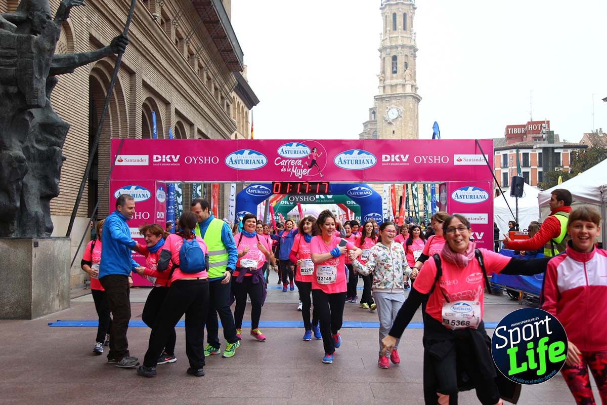 Carrera de la Mujer Zaragoza meta desde 1h11 a1h57