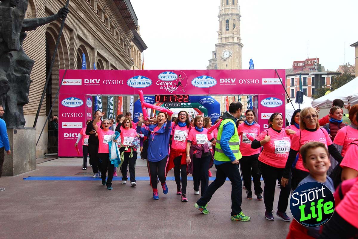 Carrera de la Mujer Zaragoza meta desde 1h11 a1h57