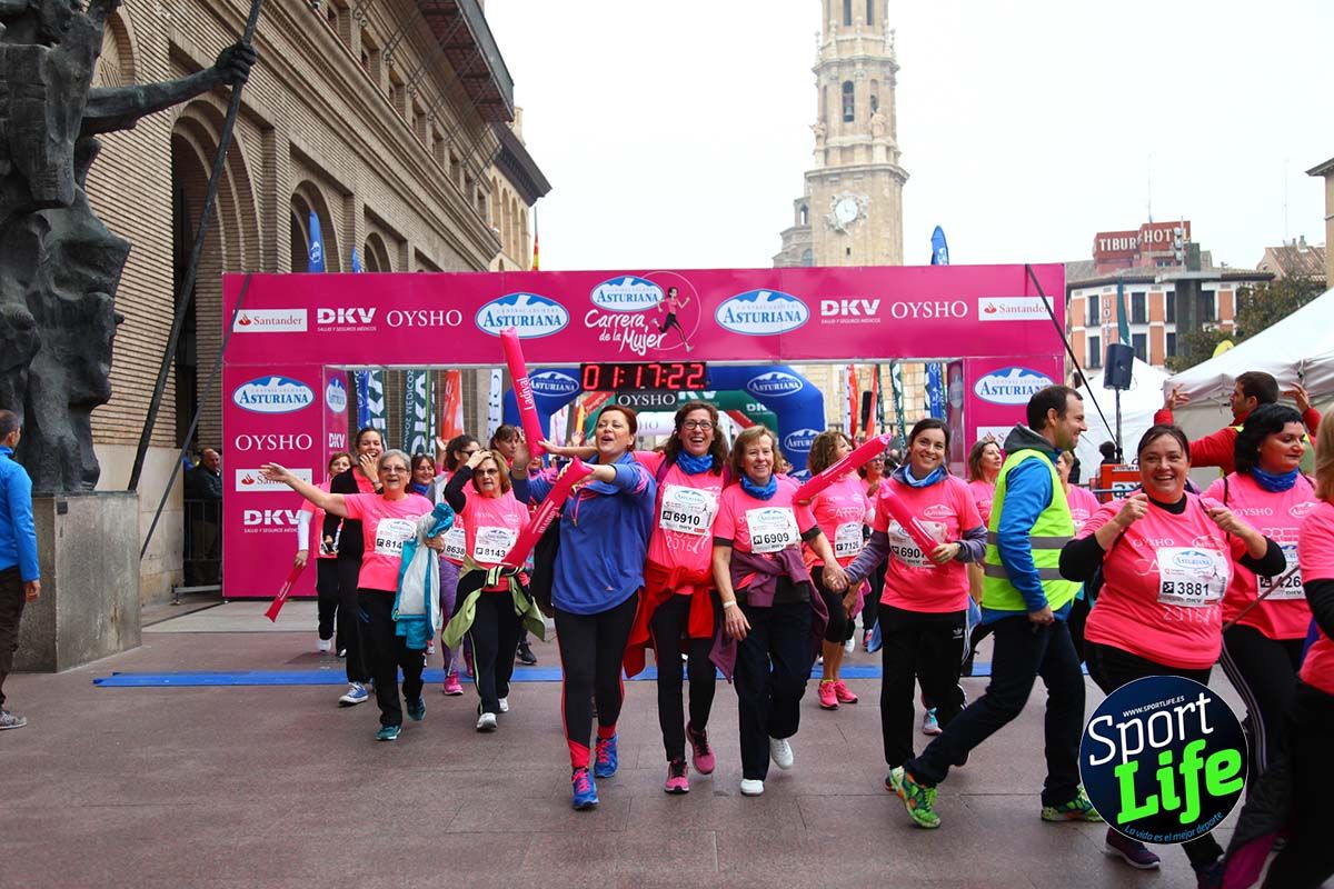 Carrera de la Mujer Zaragoza meta desde 1h11 a1h57