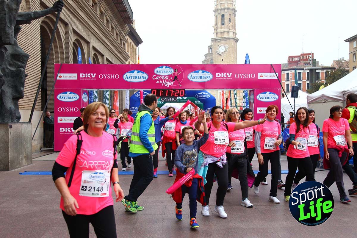 Carrera de la Mujer Zaragoza meta desde 1h11 a1h57