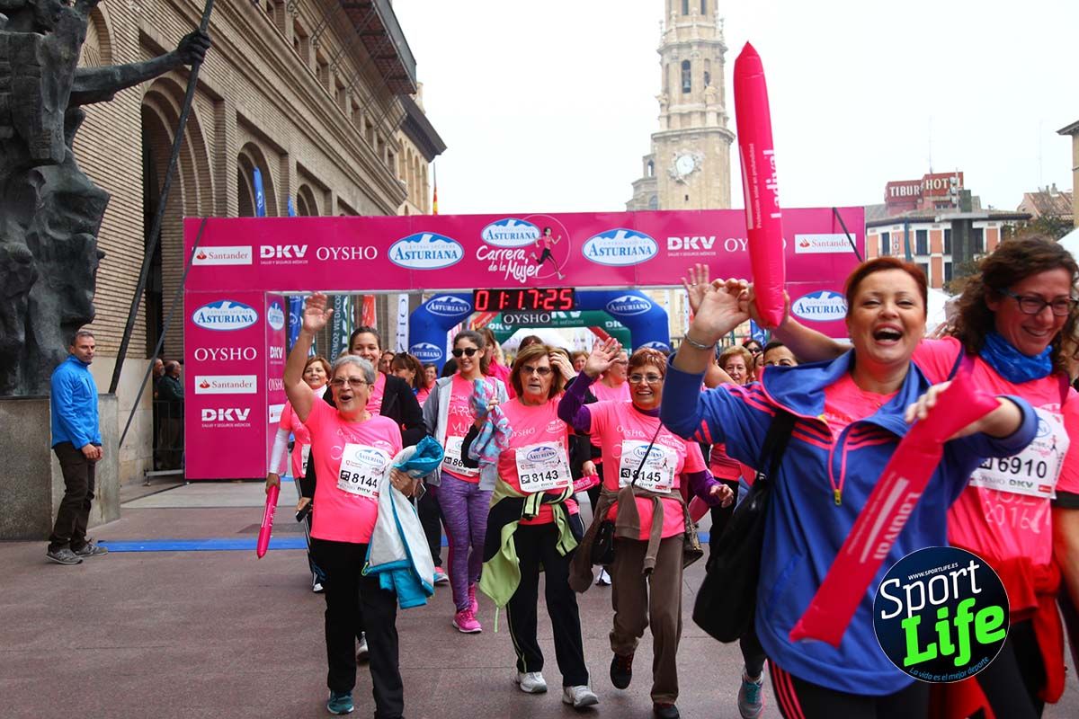 Carrera de la Mujer Zaragoza meta desde 1h11 a1h57