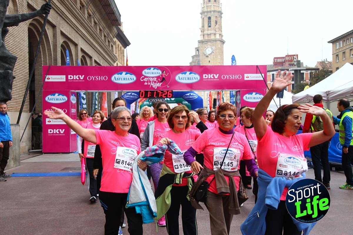Carrera de la Mujer Zaragoza meta desde 1h11 a1h57