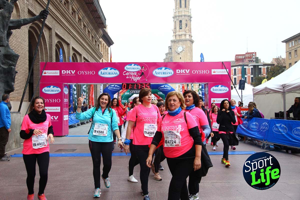 Carrera de la Mujer Zaragoza meta desde 1h11 a1h57
