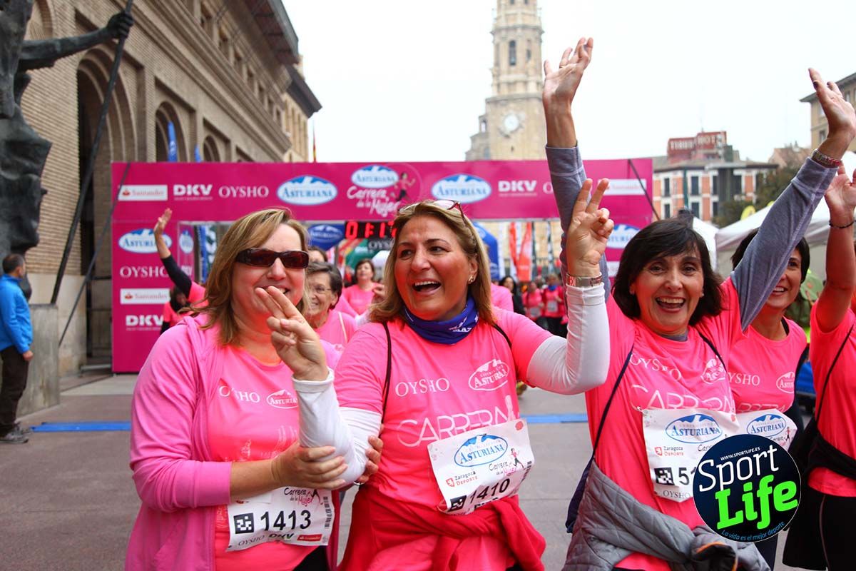 Carrera de la Mujer Zaragoza meta desde 1h11 a1h57