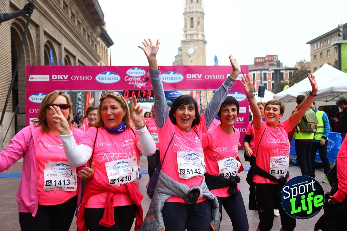 Carrera de la Mujer Zaragoza meta desde 1h11 a1h57