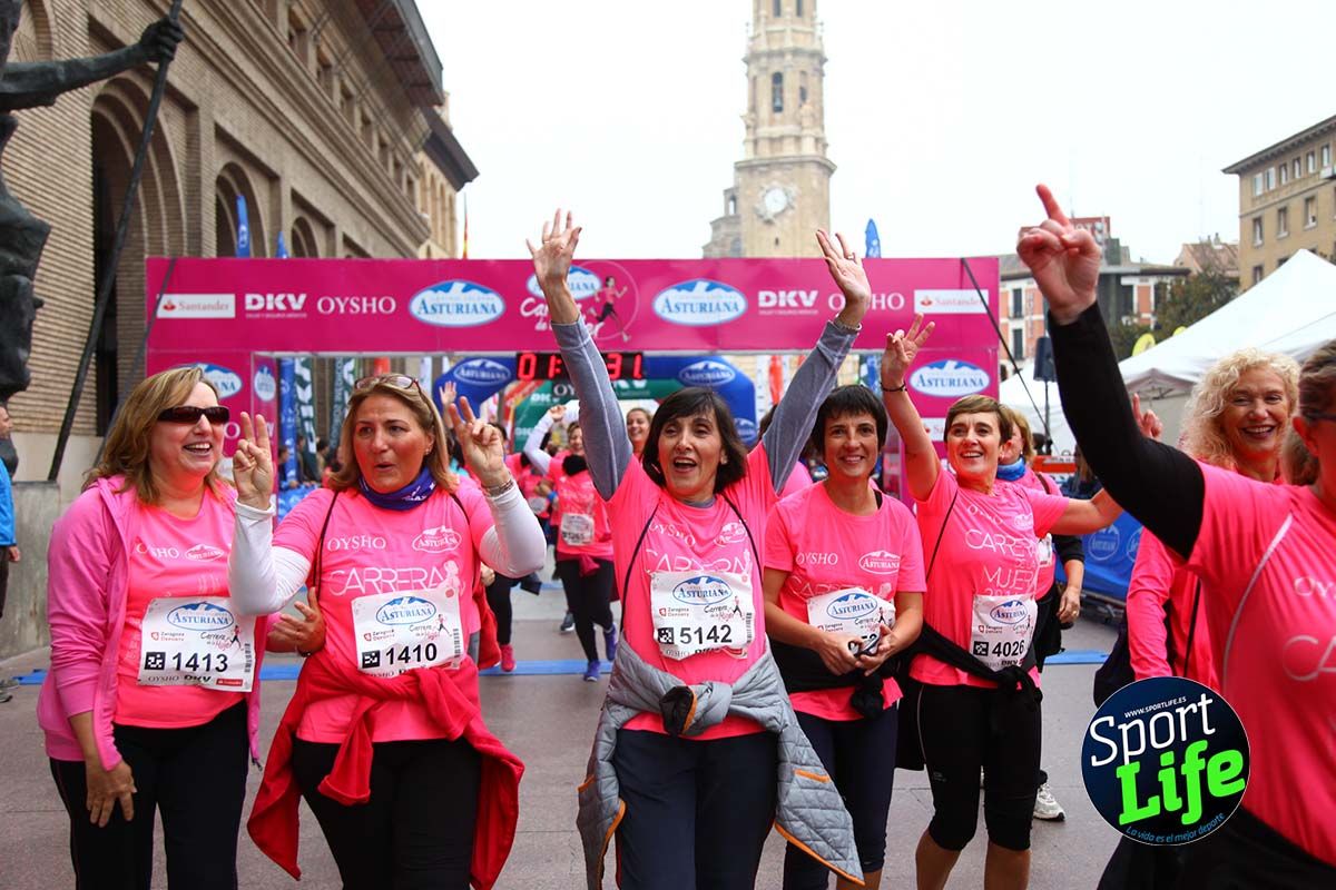 Carrera de la Mujer Zaragoza meta desde 1h11 a1h57