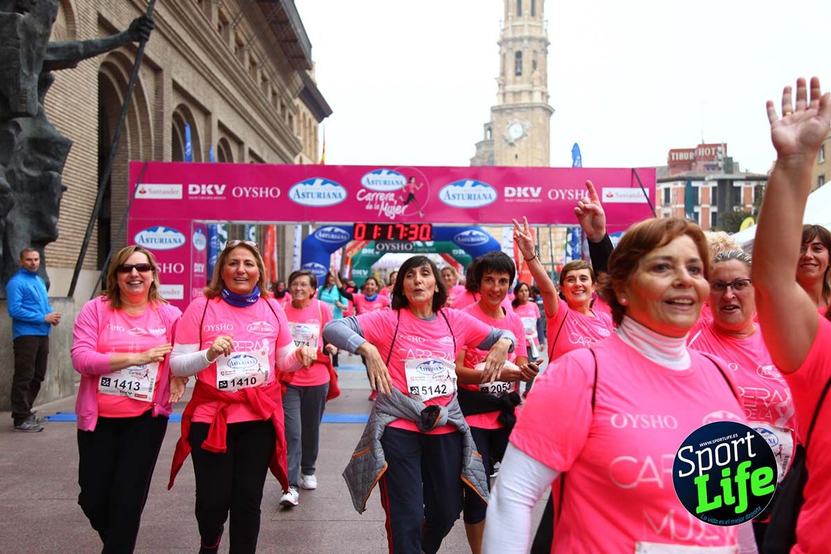 Carrera de la Mujer Zaragoza meta desde 1h11 a1h57