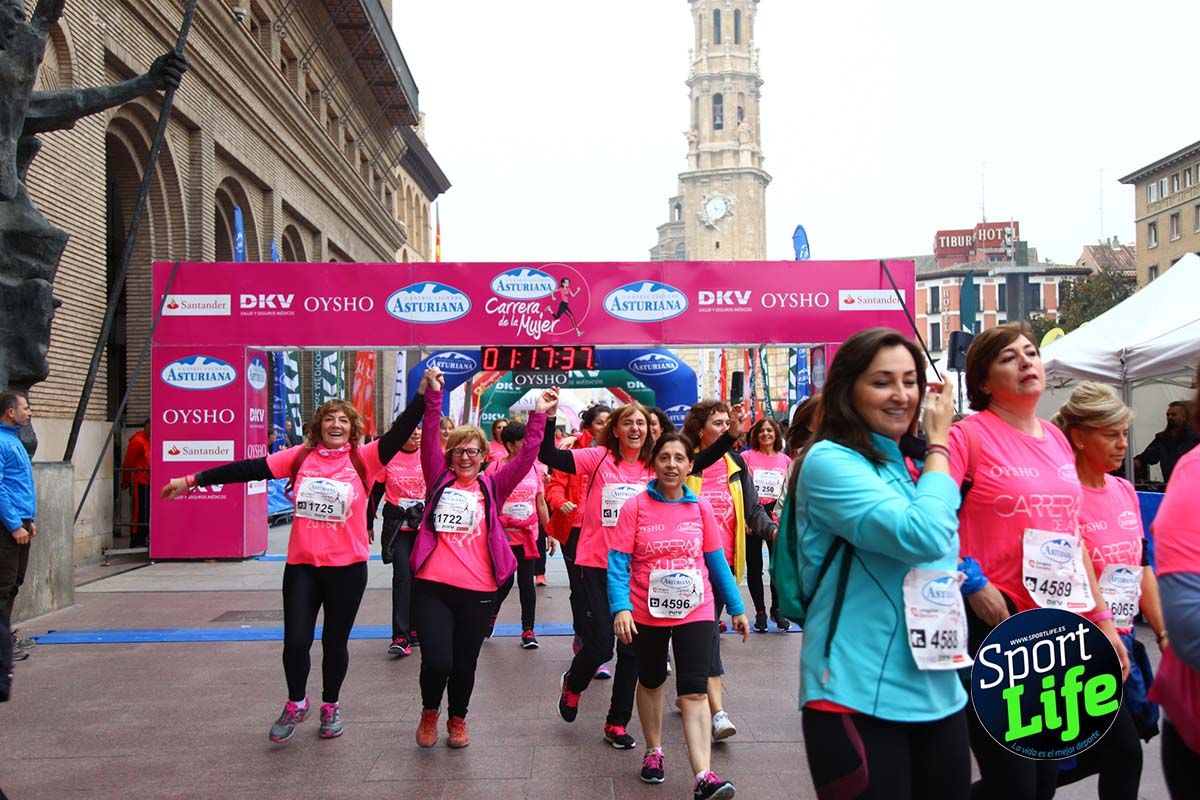 Carrera de la Mujer Zaragoza meta desde 1h11 a1h57